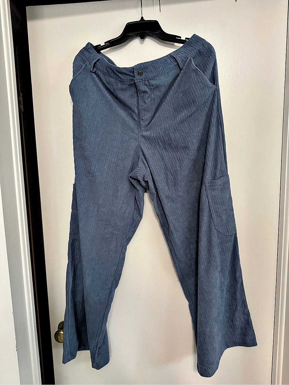 Earthbound Trading Co. Boundless Corduroy Wide Leg Pants. Blue XL